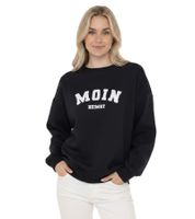 ZWILLINGSHERZ "MOIN HEIMAT" Women's Maritime Winter Sweat-Style Sweater with Crew Neck (Model 47060) – Dark Blue or Light Blue