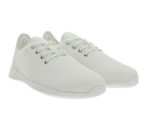 Scarpe minimaliste leggere GROUNDIES Balance 2.0 da donna - Sneakers basse in mesh con suola TrueSense - Scarpe stringate GND-130259-02 Bianche