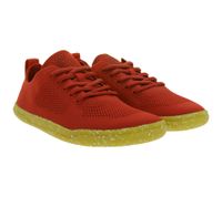 Scarpe minimaliste leggere GROUNDIES Active Knit da donna, sneakers basse in maglia con suola TrueSense, scarpe stringate sostenibili e vegane GND-130211-09 Rosse