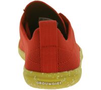 Scarpe minimaliste leggere GROUNDIES Active Knit da donna, sneakers basse in maglia con suola TrueSense, scarpe stringate sostenibili e vegane GND-130211-09 Rosse