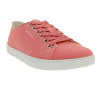 Scarpe barefoot da donna GROUNDIES Lima, sostenibili e vegane, sneakers basse prodotte in Portogallo con suola TrueSense, scarpe stringate in tela GND-130177-09, rosa corallo