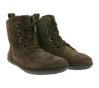 Distinctive GROUNDIES Salzburg women's barefoot ankle boots in genuine leather with TrueSense sole (GND-110159-04 Brown)