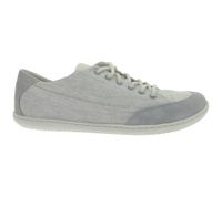 Classic GROUNDIES Amsterdam barefoot sneakers for women with TrueSense sole – genuine leather (GND-110179-16, Light Grey)
