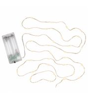 Funkelnde LICHTMOMENTE LED-Draht Lichterkette mit Timerfunktion 2,4 Meter 20 LEDs warmweiße Mikro-LED-Lämpchen 9843546 Gold