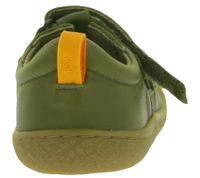 bequeme GROUNDIES Barfußschuhe Noto Kinder Sandalen mit TrueSense Sohle Mädchen und Jungen Echtleder-Schuhe GND-310268-10 Khaki-Grün