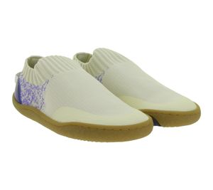 Breathable GROUNDIES Nara barefoot sneakers for kids with TrueSense sole – slip-ons for girls and boys (GND-380269-03 Beige/Blue)
