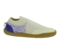 Breathable GROUNDIES Nara barefoot sneakers for kids with TrueSense sole – slip-ons for girls and boys (GND-380269-03 Beige/Blue)