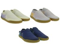 Breathable GROUNDIES Nara barefoot sneakers for kids with TrueSense sole – slip-ons for girls and boys (GND-380269) in Beige/Blue, Grey/Orange, or Blue