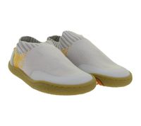Breathable GROUNDIES Nara barefoot sneakers for kids with TrueSense sole – slip-ons for girls and boys (GND-380269) in Beige/Blue, Grey/Orange, or Blue