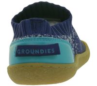 Breathable GROUNDIES Nara barefoot sneakers for kids with TrueSense sole – slip-ons for girls and boys (GND-380269) in Beige/Blue, Grey/Orange, or Blue