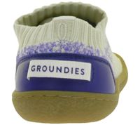 Breathable GROUNDIES Nara barefoot sneakers for kids with TrueSense sole – slip-ons for girls and boys (GND-380269) in Beige/Blue, Grey/Orange, or Blue