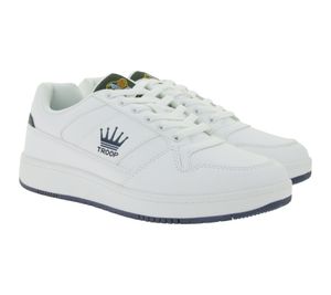 WORLD OF TROOP Destroyer Low Herren Low-Top-Sneaker Damen Retro Turnschuhe Sneaker 3PP0150101 1141 AA Weiß/Navy