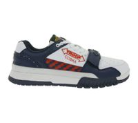 WORLD OF TROOP Cobra Low Herren Low-Top-Sneaker Damen Retro Turnschuhe Sneaker 3PP0170101 4111 CA Weiß/Blau/Rot