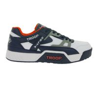 WORLD OF TROOP Delta Low Herren Low-Top-Sneaker Damen Retro Turnschuhe Skater-Sneaker 3PP0160101 4111 BA Weiß/Blau/Rot