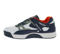 WORLD OF TROOP Delta Low Herren Low-Top-Sneaker Damen Retro Turnschuhe Skater-Sneaker 3PP0160101 4111 BA Weiß/Blau/Rot