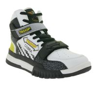 WORLD OF TROOP Cobra High Herren High-Top-Sneaker Damen Retro Turnschuhe Sneaker 3PP0170102 2111 AA Weiß/Schwarz/Gelb