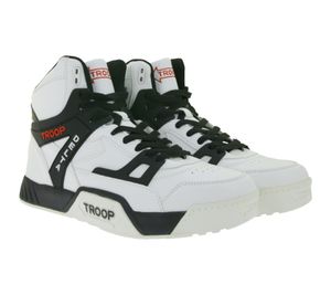 WORLD OF TROOP Delta High Herren High-Top-Sneaker Damen Retro Turnschuhe Skater-Sneaker 3PP0160102 1121 AA Weiß/Schwarz
