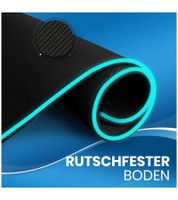 Everlasting Comfort RGB Gaming Mauspad mit LED & Handgelenkstütze – Großes 80x30cm Mousepad Schwarz