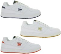 WORLD OF TROOP Destroyer Low Herren Low-Top-Sneaker Damen Retro Turnschuhe Sneaker 80100 Weiß/Navy, Weiß/Rot oder Weiß/Gold