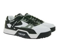 WORLD OF TROOP Delta Low Herren Low-Top-Sneaker Damen Retro Turnschuhe Skater-Sneaker 80101 Weiß/Grün/Schwarz, Weiß/Grau/Schwarz oder Weiß/Blau/Rot