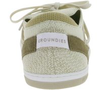flexible GROUNDIES Barfußschuhe Osaka Damen Low-Top Sneaker mit TrueSense Sohle Schnür-Schuhe GND-180262 Weiß oder Beige