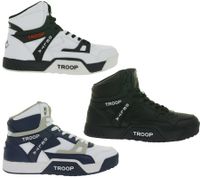 WORLD OF TROOP Delta High Baskets montantes pour homme et femme, style skate rétro, référence 80102, blanc/bleu, blanc/noir ou noir