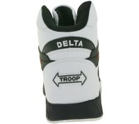 WORLD OF TROOP Delta High Baskets montantes pour homme et femme, style skate rétro, référence 80102, blanc/bleu, blanc/noir ou noir