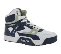 WORLD OF TROOP Delta High Baskets montantes pour homme et femme, style skate rétro, référence 80102, blanc/bleu, blanc/noir ou noir