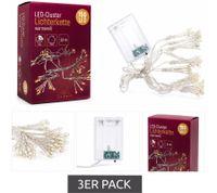 3er Sparpack stimmungsvolle LICHTMOMENTE LED-Cluster Lichterkette 2,1 Meter warmweiß 150 LEDs mit Timerfunktion Innenbeleuchtung 9827130