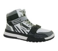 WORLD OF TROOP Cobra High Herren High-Top-Sneaker Damen Retro Turnschuhe Sneaker 80104 Cobra High Weiß/Schwarz/Gelb, Weiß/Grau/Rot oder Weiß/Schwarz