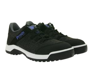 Calzado de seguridad para hombre PYTHON Fresh 3.0 con lengüeta refrescante. Calzado de trabajo con piel auténtica y plantilla de espuma viscoelástica. Clase de protección S1P PS5302. Negro/Gris