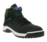 PYTHON Fresh 4.0 Coolingtong Herren Sicherheits-Schuhe kühlende Arbeits-Schuhe mit Echtleder und Memory-Foam Schutzklasse S1P PS5303 Schwarz/Grau