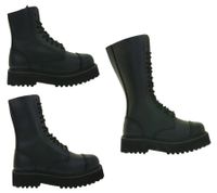 Bottes Brandit Phantom à plateforme unisexe, en cuir véritable, à lacets, modèle Ranger, noires, occasion.