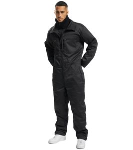 Combinaison-pantalon Brandit pour homme, doublée, style militaire, avec poches zippées, noire