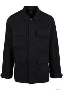 leichte Brandit Herren BDU Twill Jacke mit Umlegekragen Schwarz