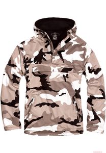 leichter Brandit Fleece Pull Over Windbreaker mit Kapuze Snowcamo
