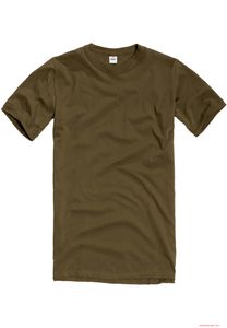 Camiseta interior informal Brandit BW, camisa de algodón de corte largo, color oliva.