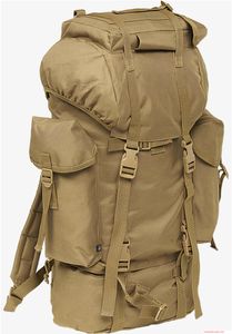 geräumiger Brandit Nylon Military Backpack mit MOLLE-System Camel