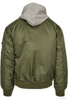 klassische Brandit Herren MA1 Bomberjacke mit Kapuze Oliv/Grau