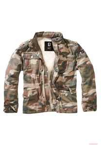 Warm Brandit men's Britannia winter jacket with teddy lining, Light Woodland
