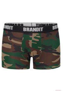 Comfortable Brandit men's boxer shorts with logo, 2-pack, cotton, Woodland Black