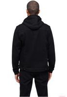 stylische Brandit Herren Cradock Denim Sweat Jacke Schwarz