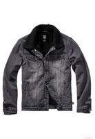 klassische Brandit Herren Sherpa Denim Jacke Schwarz