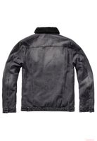klassische Brandit Herren Sherpa Denim Jacke Schwarz
