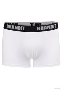 Comodi boxer da uomo Brandit con logo, confezione da 2, bianchi
