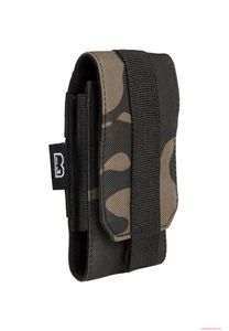 Funda compacta Brandit MOLLE para teléfono, tamaño mediano, color camuflaje oscuro.