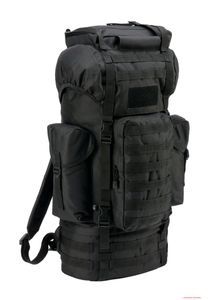 Robusto zaino da combattimento Brandit con sistema MOLLE, 65 litri, nero.