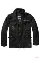 Giacca da campo Brandit Motörhead M65, nera, dal design distintivo.