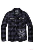 markantes Brandit Motörhead Flanellhemd Schwarz Grau