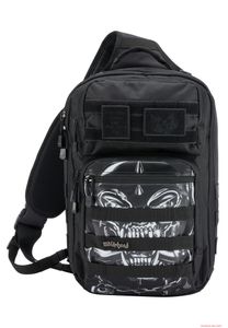 markanter Brandit Motörhead US Cooper Sling Rucksack Schwarz